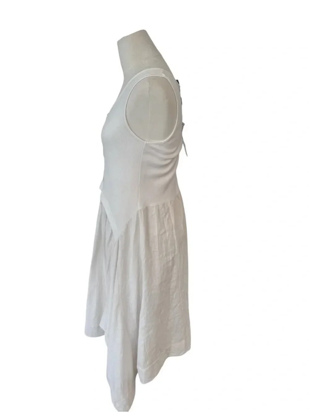 For Cynthia Viscose & Linen handkerchief White Dress - Picture 2 of 7